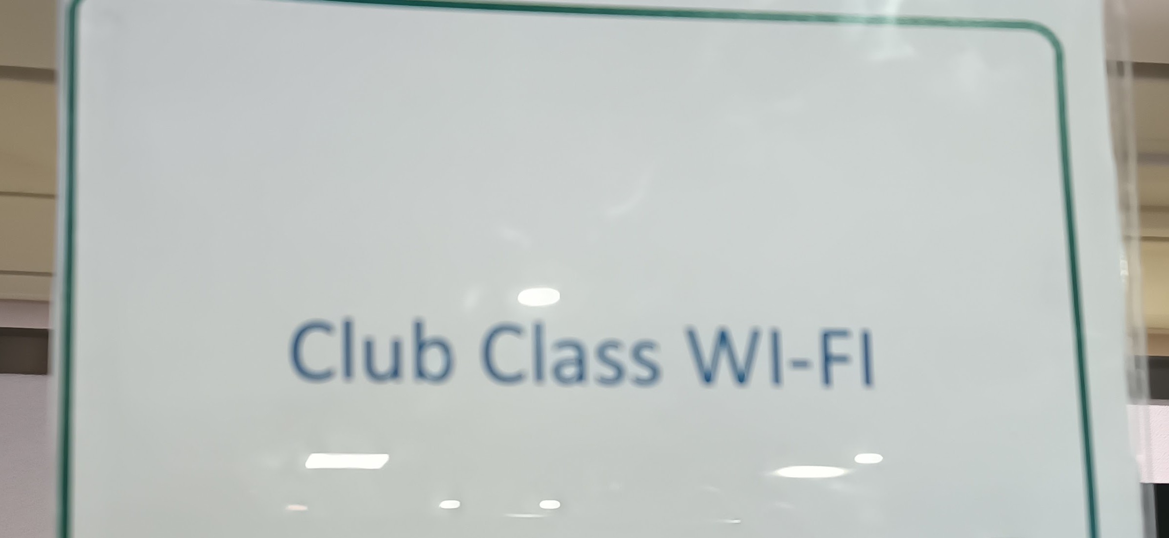 Ferry wi-fi sign